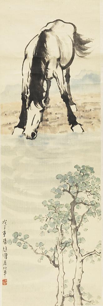 �챯�裬��������ֽ����ɫ��109.6cm x36.1cm��1948�꣬�й������ݲ�