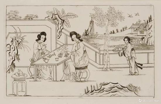 ͼ8 -2 ���й��硱��Chinoiserie�� �滭��1720s��1770s��ͭ�滭���˵���˶�����Perter Schenk the younger ��1693��1775������ ��ķ˹�ص����������ݣ�Rijksmuseum Amsterdam����