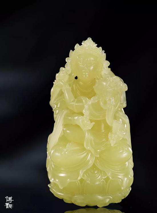 黄玉欢喜佛摆件 7.0x3.3x2.7cm 110g