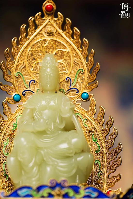 黄玉观音摆件