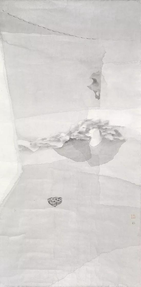 Lot.612 ���� ��԰��һ֧���ߵ����� ֽ��ˮī 139��69.7cm �������ۣ�����ң��� 80��000-100��000